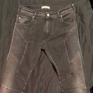 Pierre Balmain Black Ribbed Jeans